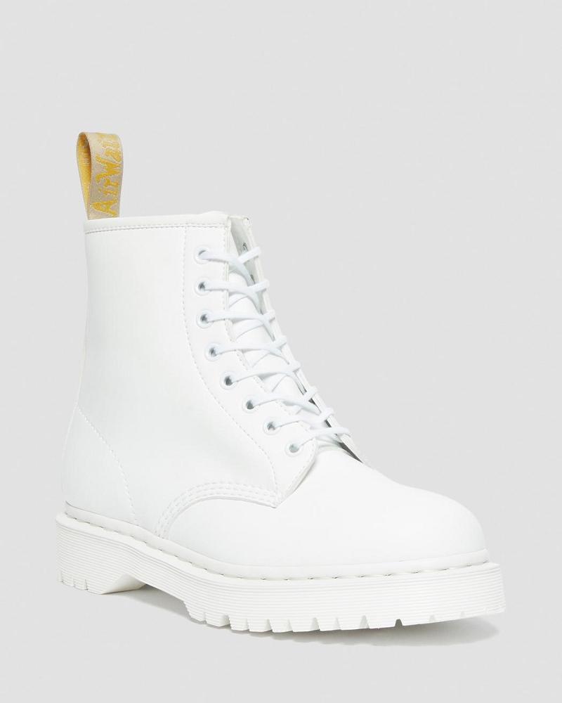 Dr Martens Vegan 1460 Bex Kemble Mono Platform Støvler Herre Hvide | DK 565ZUT